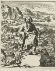 Louis Hennepin landing in North America, pub. 1688 (rytina)