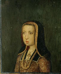 Markéta Rakouská, guvernérka Nizozemska, dcera císaře Maxmiliána ... (malba na dřevě)