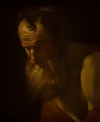 Portrét světce (fragment) (olej na plátně)