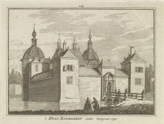 Pohled na hrad Endegeest, Oegstgeest, Nizozemsko