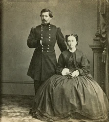 Generálmajor George B. McClellan a jeho manželka, publikoval Anthony