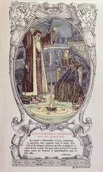 Astrolog Cosimo Ruggieri (zemř. 1615) předpovídá smrt královny Kateřiny Medicejské (1519-89) v roce 1577, z almanachu