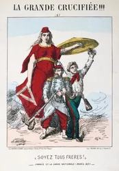 Buďte bratři!, alegorie republikánské Francie, 1871.
