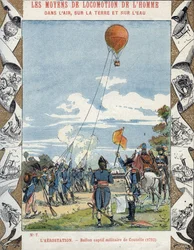 Baloon postavil francouzský inženýr Jean Marie Joseph (Jean-Marie-Joseph) Coutelle (1748-1835) pro francouzské revoluční armády, aby špehoval své nepřátele