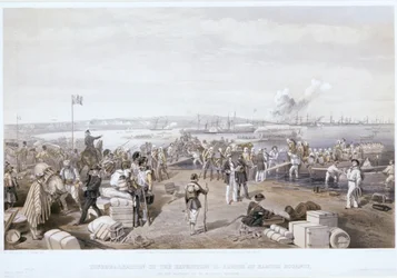„Vylodění expedice do Kertch v Kamish Bournou“, 1855
