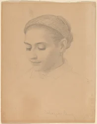 Hlava mladé ženy