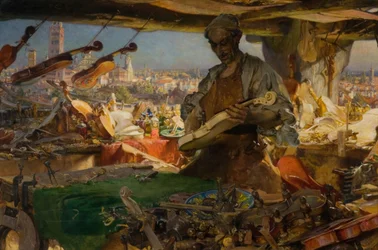 Stradivarius ve své dílně, 1913.