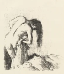 Po koupeli Odchod z vany Malý talířek, c. 1891.