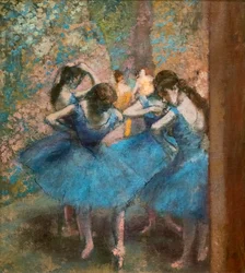 Modré tanečnice. Kolem 1893-96. Olej na plátně.