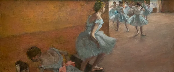 Tanečníci šplhající po schodech. V letech 1886 až 1888. Olej na plátně.