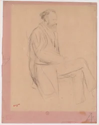 Édouard Manet, Sedící postava, pravý profil