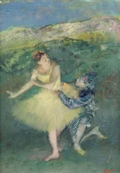 Harlekýn a Columbine, kolem 1886-90