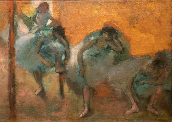 Domácí tanečnice (detail). Kolem 1900-1905. Olej na plátně.