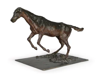 Kůň, který odstraňuje překážku; Kůň ve skoku přes překážku, c.1882-1895