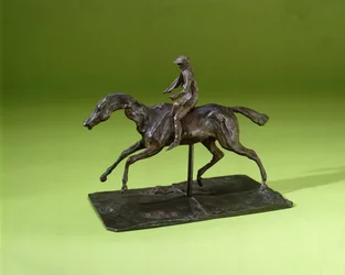 Žokej na koni (bronz)