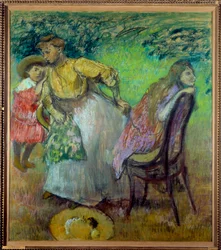 Madame Alexis Rouart a její děti. Obraz Edgara Degase (1834-1917)