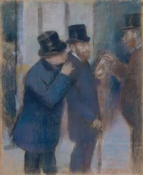 Portréty na burze, c.1878-79 (pastel na papíře, rozřezané a položené na plátně)