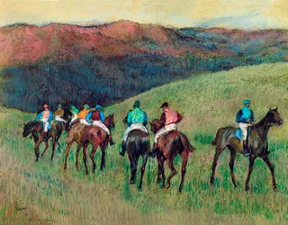 Dostihové koně v krajině, 1894