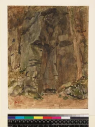 Skály v Bagnoles-De-L"Orne, před rokem 1917