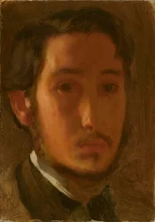 Autoportrét s bílým límečkem, c. 1857.