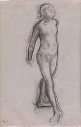 Studie nahé tanečnice, kolem 1878-79