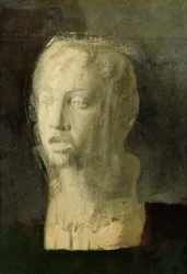 Studie hlavy mladého zpěváka, po Della Robbia, c.1856-58
