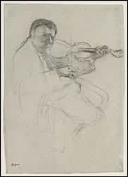 Houslista, Studie pro "The Rehearsal", c.1879