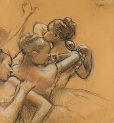 Tři tanečnice, asi 1895-99 (pastel a uhel na papíře)