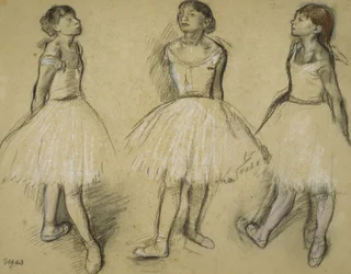 Tři studie tanečníka ve čtvrté pozici, 1879-80