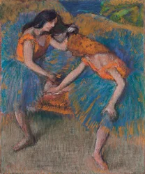 Dva tanečníci se žlutými živůtkami, kolem roku 1902
