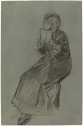 Žena čte knihu, c. 1879.