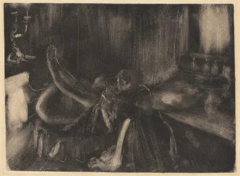 Žena u krbu, 1880-1890