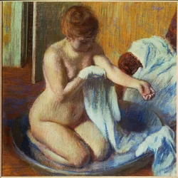 Žena ve vaně (pastel na papíře)