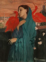 Mladá žena s ibisem, 1860-62.