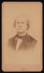 Portrét Ezry Bartlett French 1810-1880, před rokem 1880.
