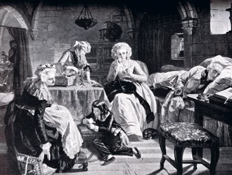 Ludvík XVI. a jeho rodina v Templu, z „Dějin národů“