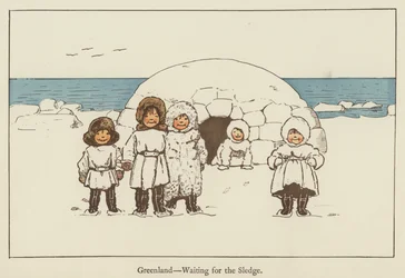 Grónsko, čeká na saně