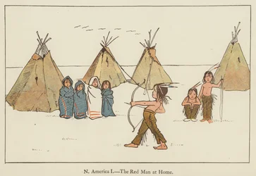 Severní Amerika, červený muž doma