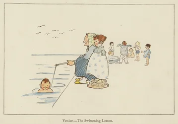 Benátky, lekce plavání