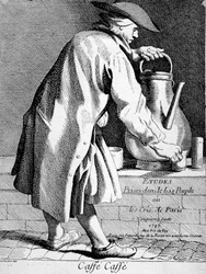 Obchodník s kávou - kresba Bouchardon