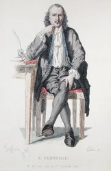 Portrét Pierra Corneille (1606-84), frontispice pro vydání kompletních Corneillových děl