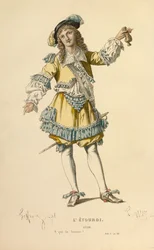 Kostým pro roli Lelie, asi 1868 (rytina)
