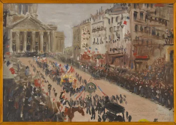 Pohřeb Victora Huga, průvod v ulici Soufflot, 6-1885 (olej na plátně)