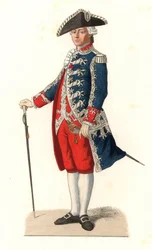 Charles Gravier, hrabě z Vergennes (1719-1787), v uniformě jako kapitán stráží králových dveří, Francie