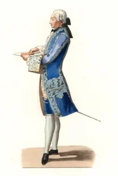Charles Rosalie de Rohan Chabot (1740-1813), hrabě z Jarnacu, podle obrazu z roku 1777 od Oliviera - Litografie z ilustrace Edmonda Lechevallier-Chevignarda (1825-1902), z „Costumes historiques des 16e