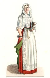 Francouzská žena v ranních šatech
