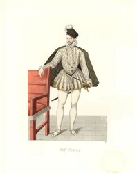 Francouzský král Karel IX. (1550-1574) (rytina)