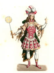 Ludvík XIV. Francouzský, král Slunce (1638-1715), v tanečním kostýmu