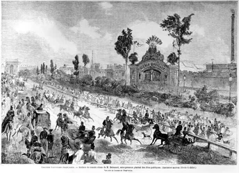 Workshopy Eugena Delesserta, generálního ředitele veřejných oslav, z Le Monde Illustre, srpen 1861