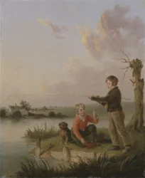 The Young Anglers (olej na panelu)